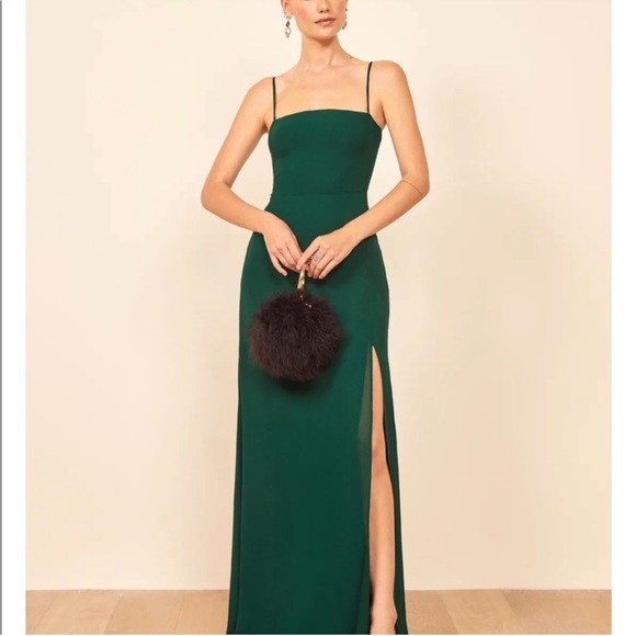 Reformation Ingrid dress in emerald NWT - Picture 2 of 6